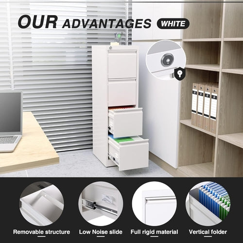 Fortress Steel 4-Drawer Locking File Cabinet