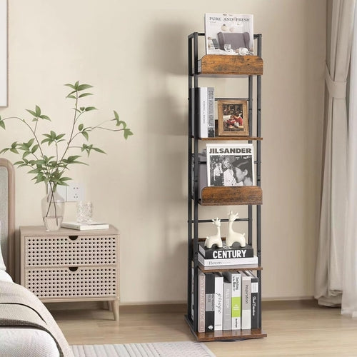 Rotating Corner Bookshelf