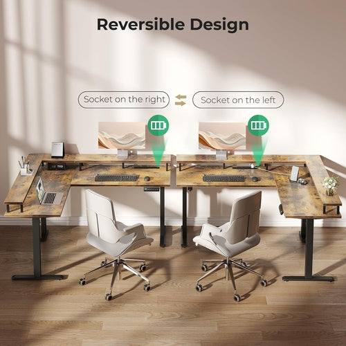 ApexRise 59" L-Shaped Electric Standing Desk