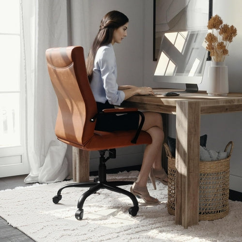 Whitney High-Back Leather Soft Executive Desk Chair