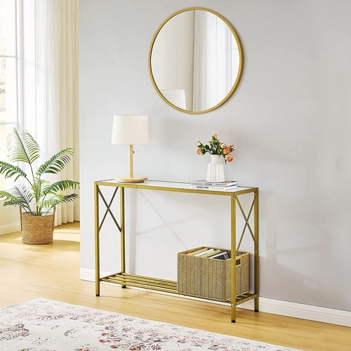 Aurelia Slimline Marble-Top Console Table