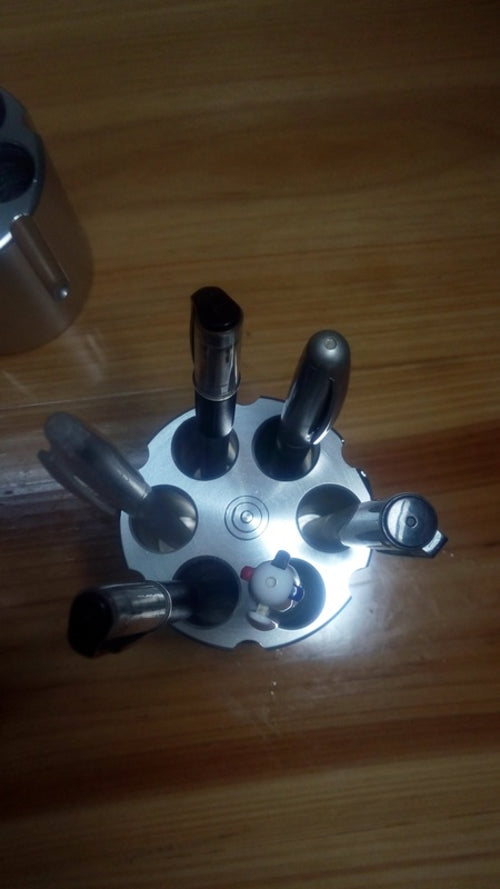 Revolver Chamber Aluminum Pen Holder