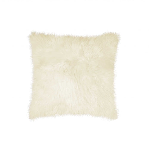 Gray Sheepskin Throw Pillow