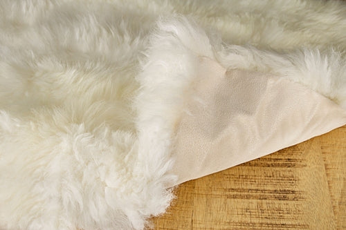 Gray Sheepskin Throw Pillow