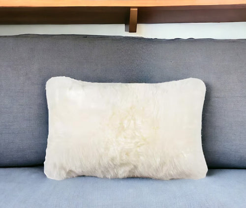 Natural Sheepskin Throw Pillow