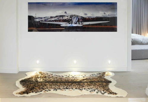 Leopard Print Faux Hide Area Rug
