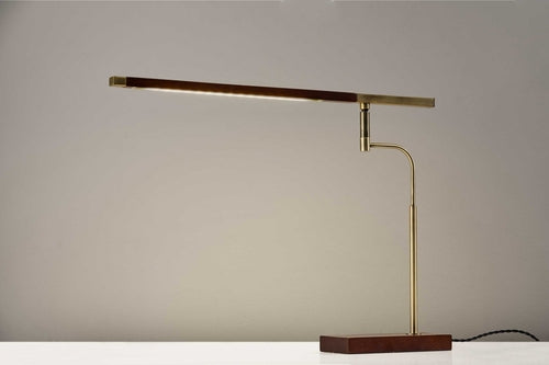 Solis Walnut LED Desk Lamp