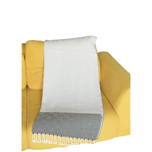 Turkish Cotton Throw Blanket with Fringe