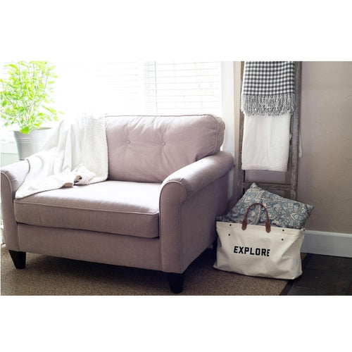 Smoky Black Rustic Ladder Shelf
