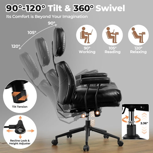 Form Luxe Ergonomic Leather Office Chair