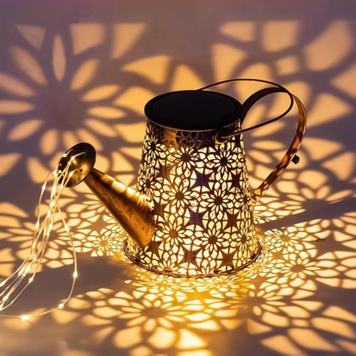 Solar Watering Can Light with Shepherd Hook