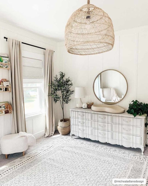 Charcoal and Ivory Farmhouse Area Rug