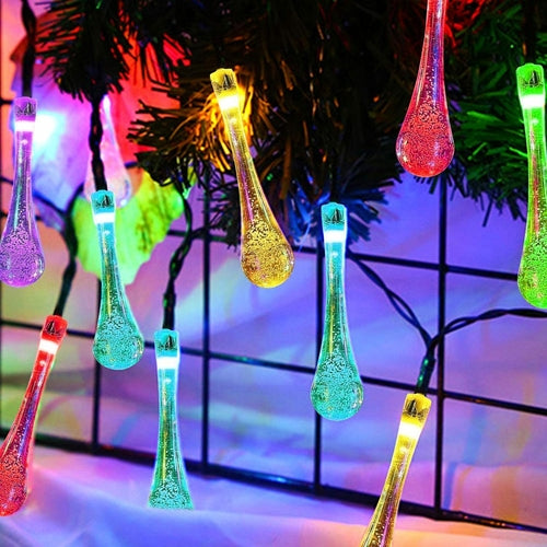 Solar Water Drop String Lights – 30 LED Outdoor Garden Fairy Lights