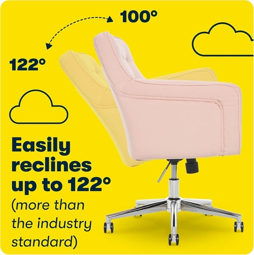 Ashland Blush Mid-Century Office Chair