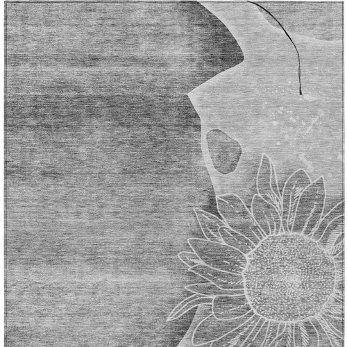 Floral Washable Indoor/Outdoor Rug