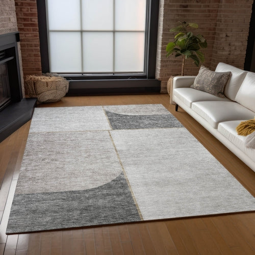 Abstract Washable Indoor/Outdoor Rug