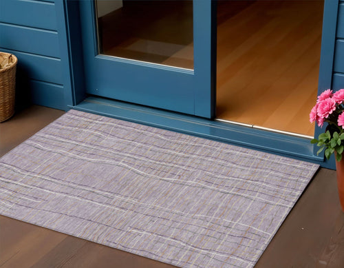 Striped Washable Indoor/Outdoor Rug