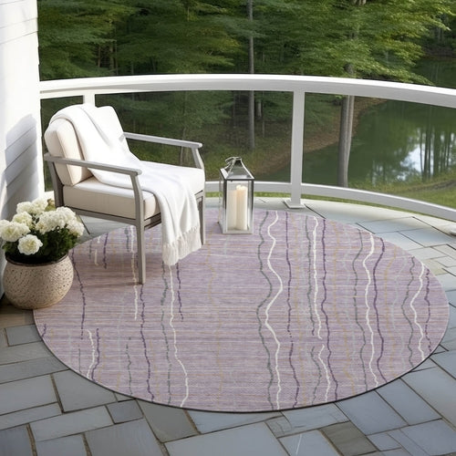 Striped Washable Indoor/Outdoor Rug