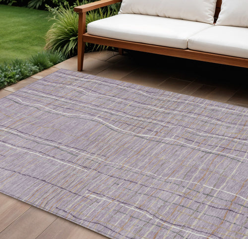 Striped Washable Indoor/Outdoor Rug