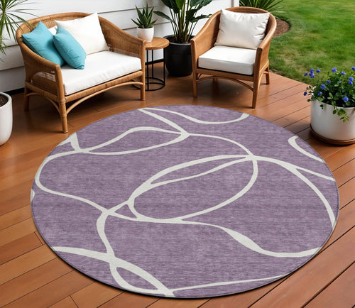 Abstract Washable Indoor/Outdoor Rug
