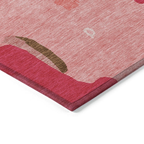 Abstract Washable Indoor/Outdoor Rug