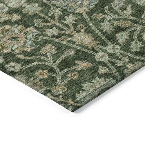Floral Washable Indoor/Outdoor Rug