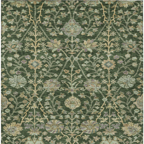 Floral Washable Indoor/Outdoor Rug