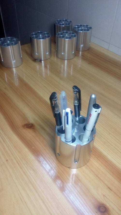 Revolver Chamber Aluminum Pen Holder
