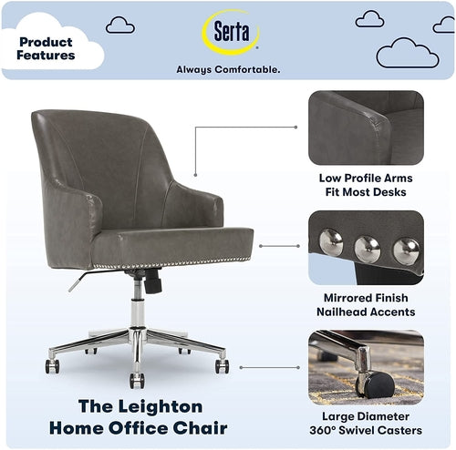 Cortona Bonded Leather Office Chair By Serta