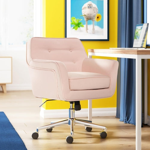 Ashland Blush Mid-Century Office Chair