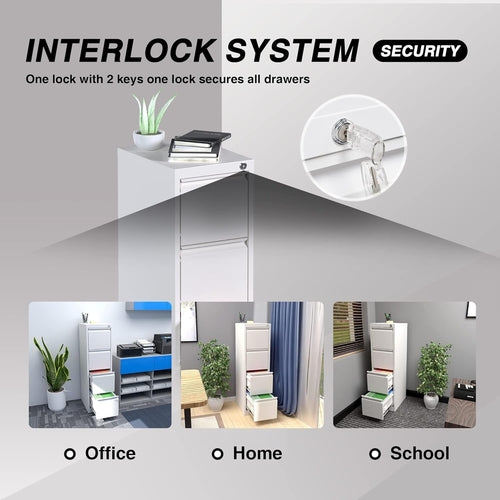 Fortress Steel 4-Drawer Locking File Cabinet