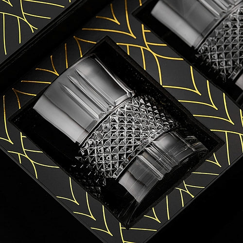 Reserve Hand-Cut Crystal Whiskey Tumblers – Set of Premium Glassware