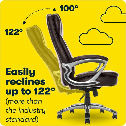 Fairbanks Grand Executive Chair — Big & Tall High-Back Leather Office Seat