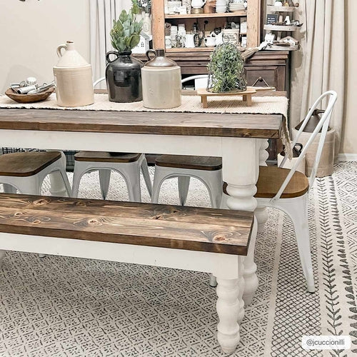 Charcoal and Ivory Farmhouse Area Rug