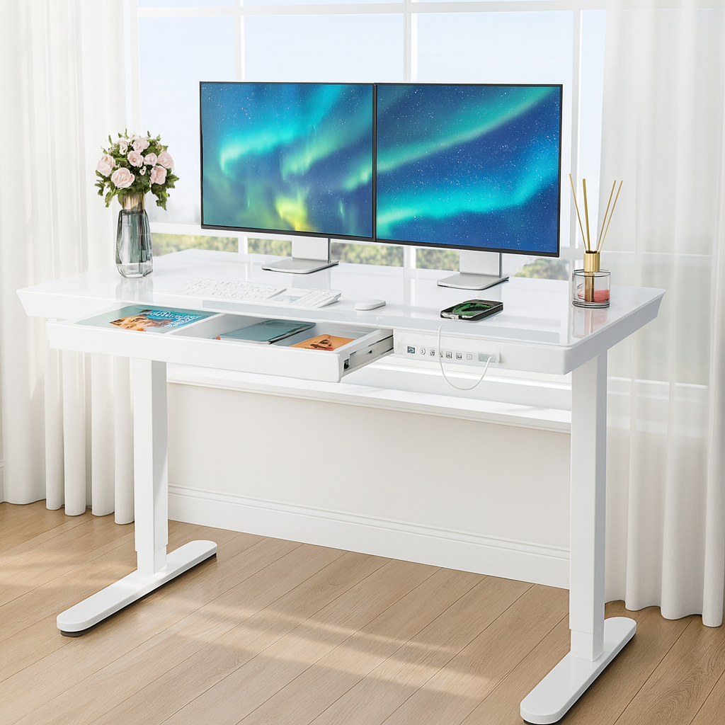 AerisRise 48" Glass Standing Workstation