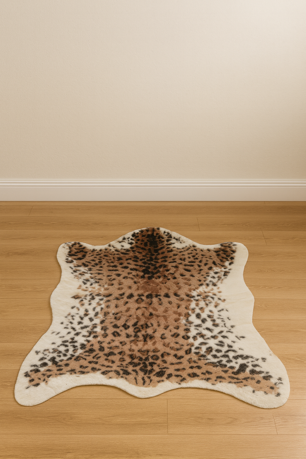 Leopard Print Faux Hide Area Rug