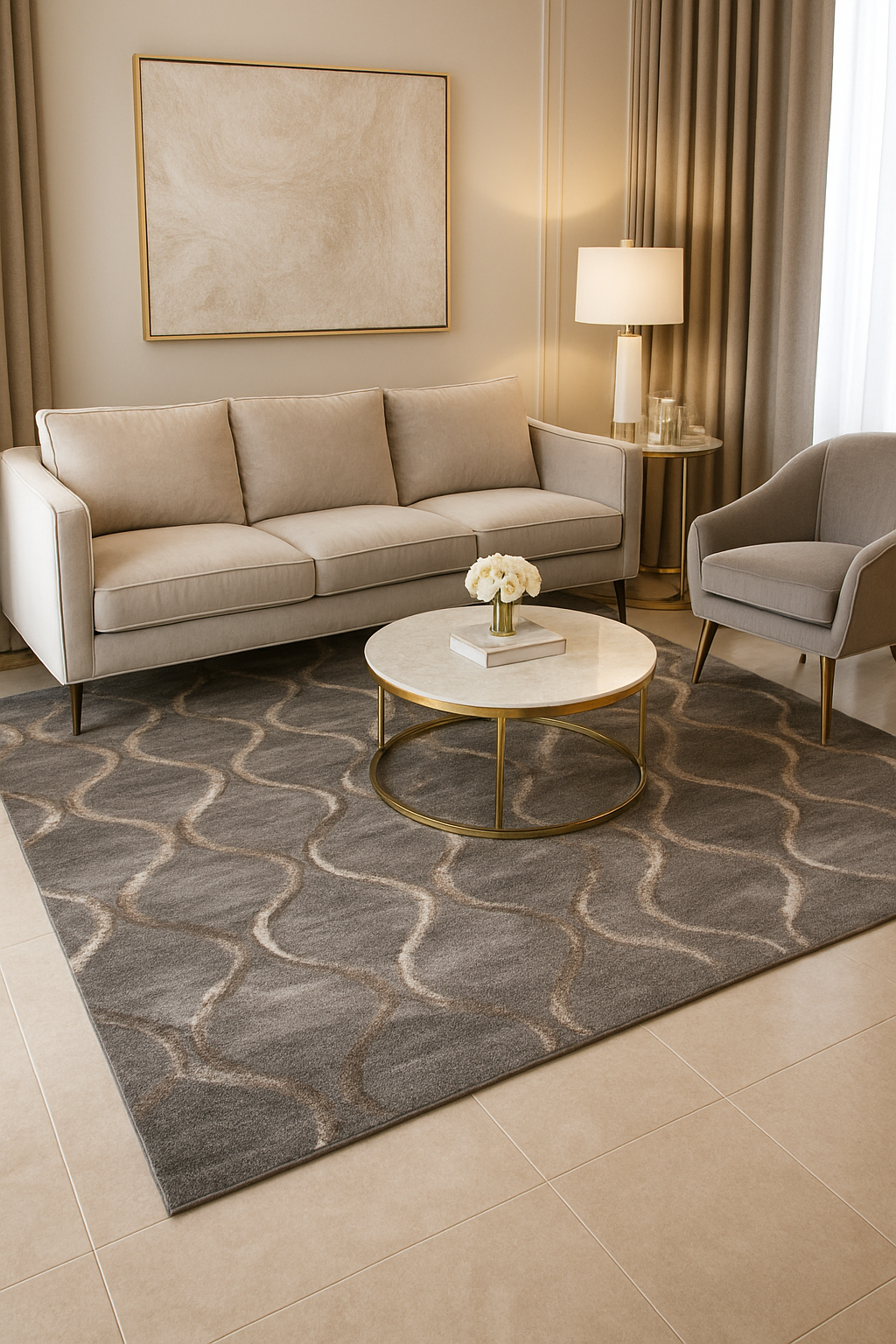 Charcoal Gray Contemporary Shag Area Rug