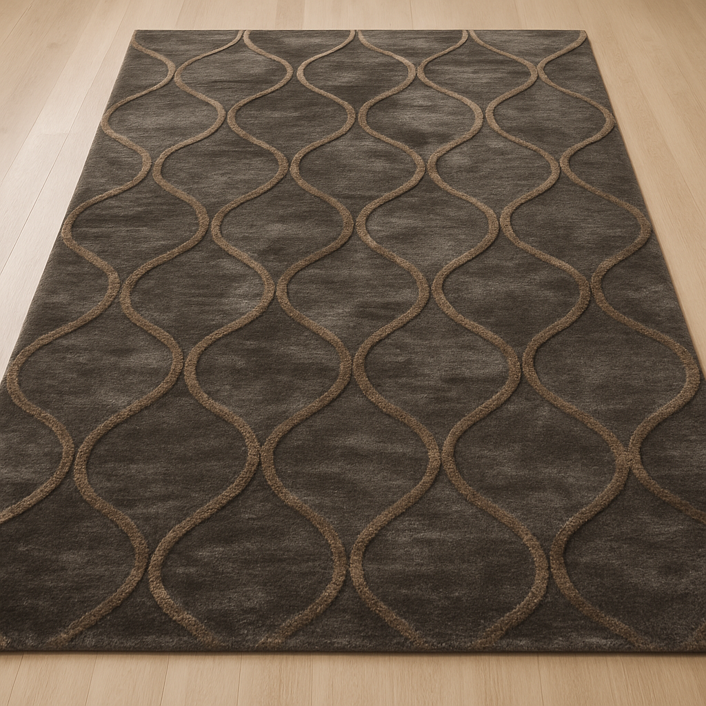 Charcoal Gray Contemporary Shag Area Rug