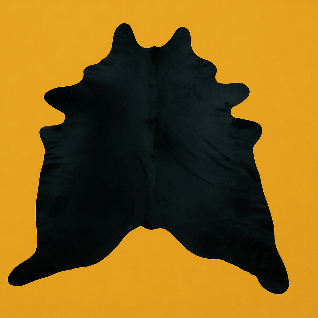 Natural Black Brindled Cowhide Rug