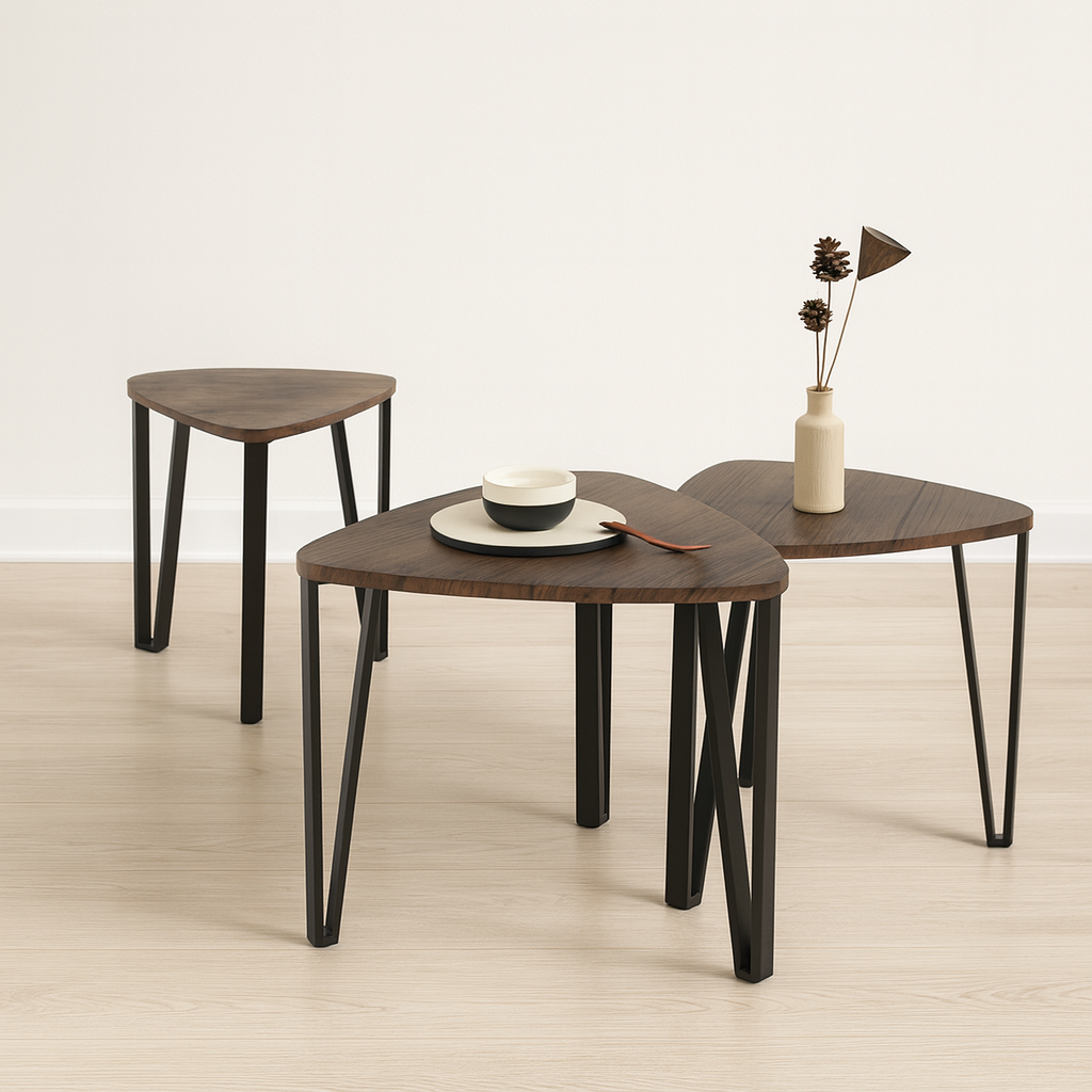 Triangle Nesting Side Tables Set of Three