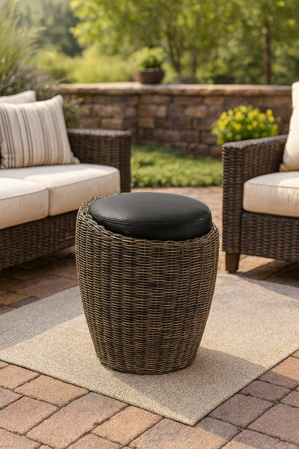 Palmera Wicker Accent Ottoman
