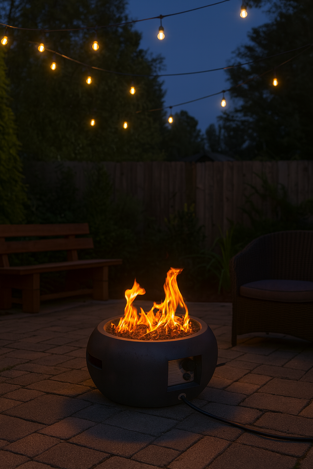 Emberstone Round Propane Fire Bowl