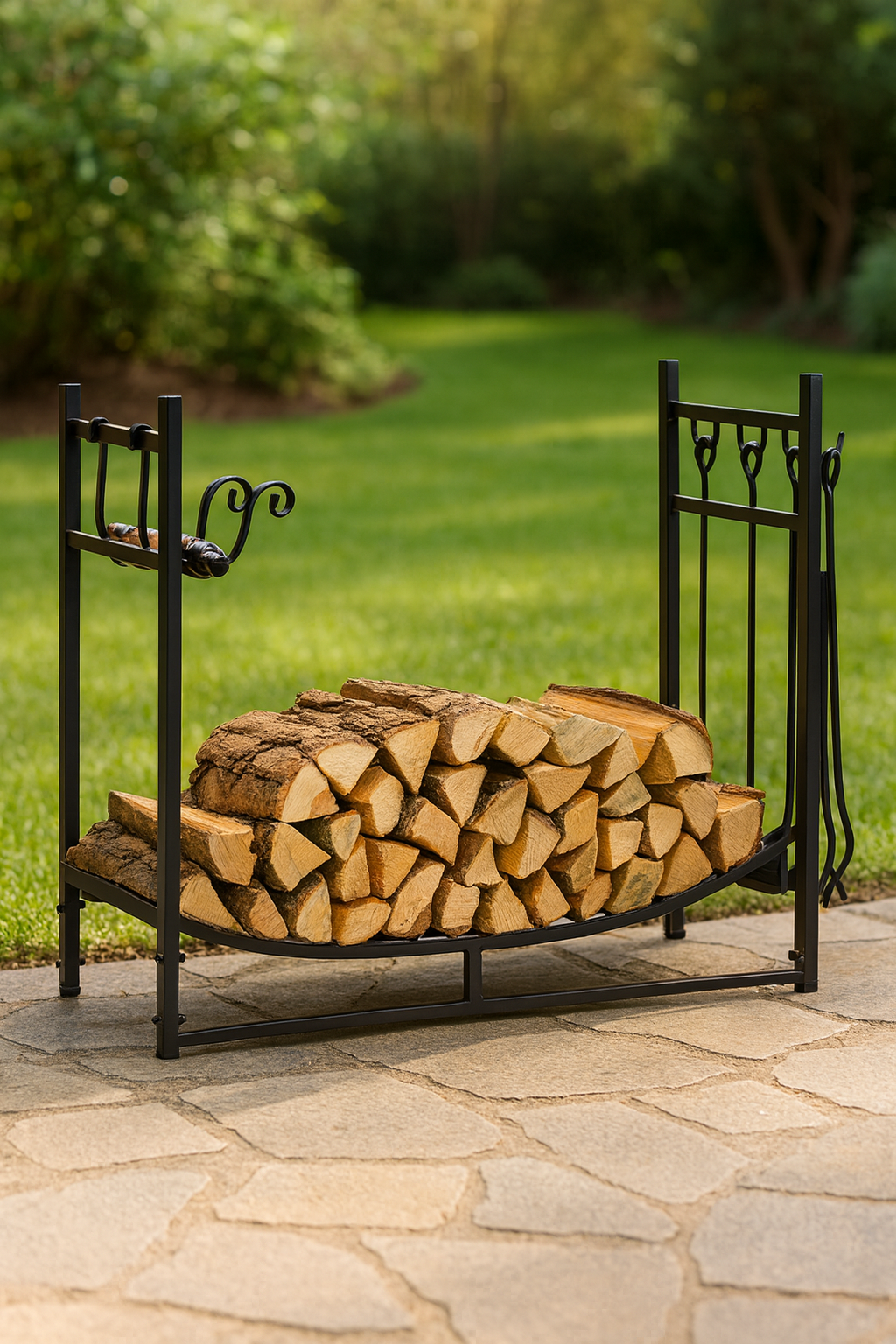 Forgecrest Steel Firewood Organizer Set