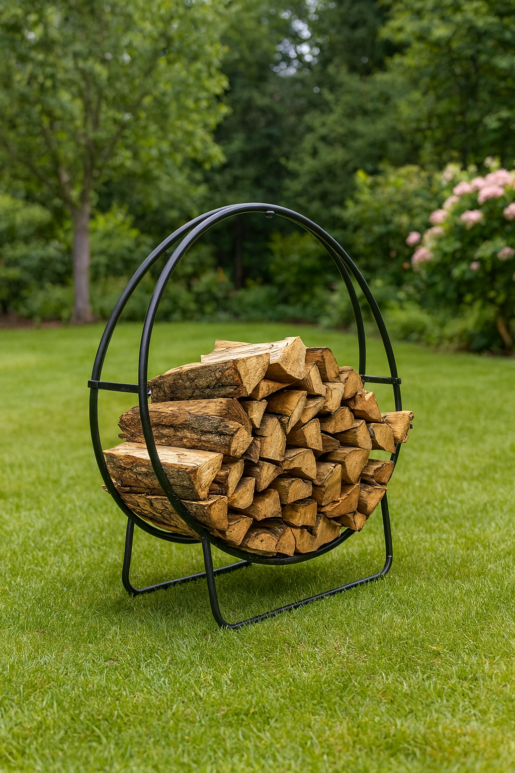 Arcadia Black Steel Firewood Ring