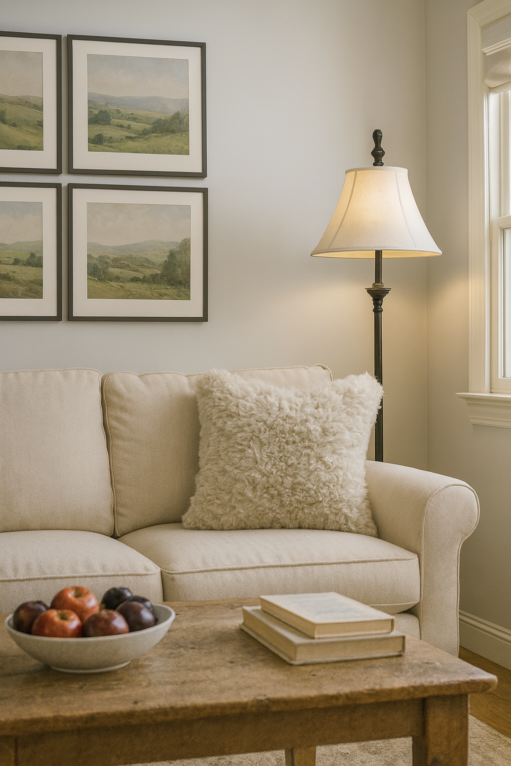 Champagne Faux Fur Luxury Throw Pillow