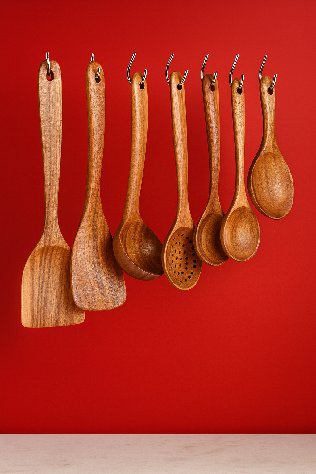 Teak Culinary Utensil Collection