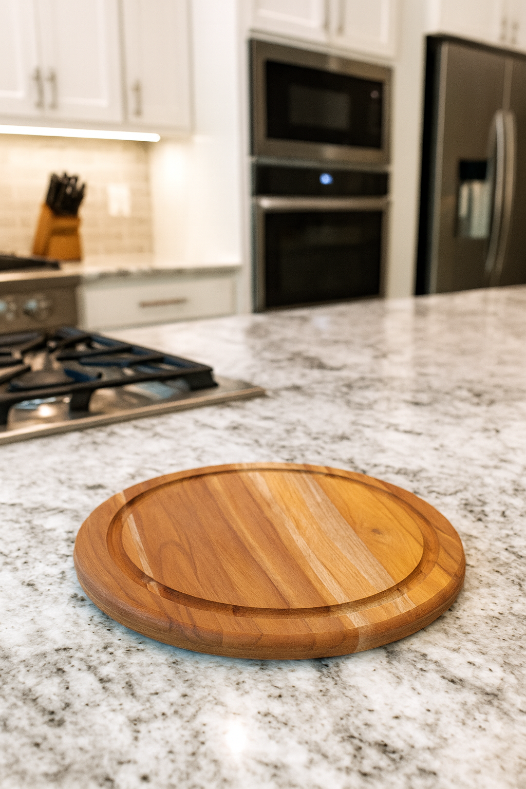 Teak Round Prep & Serving Board