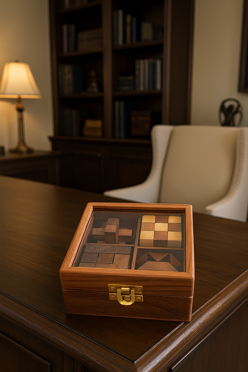 Artisan Walnut Mind-Puzzle – Wooden Jigsaw Puzzle Game