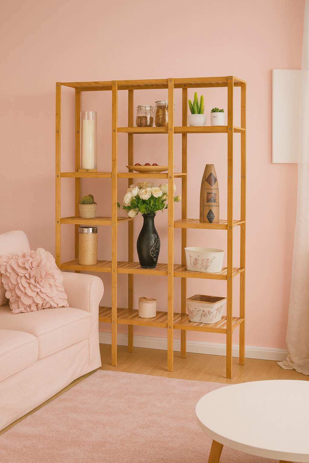 Evergrove Bamboo 4-Tier Eco Storage Bookcase