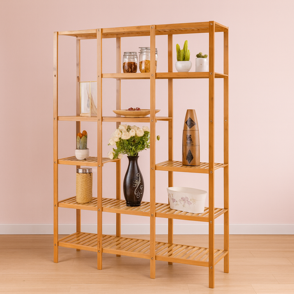 Evergrove Bamboo 4-Tier Eco Storage Bookcase